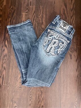 Rock Revival Women's Medium Wash Embroidered Pocket Jeans